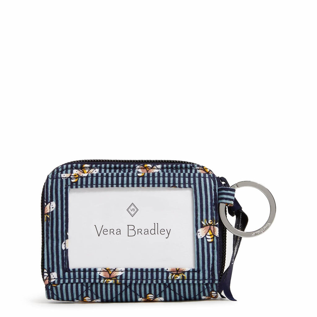 RFID Petite ZipAround Wallet Bees Navy Vera Bradley
