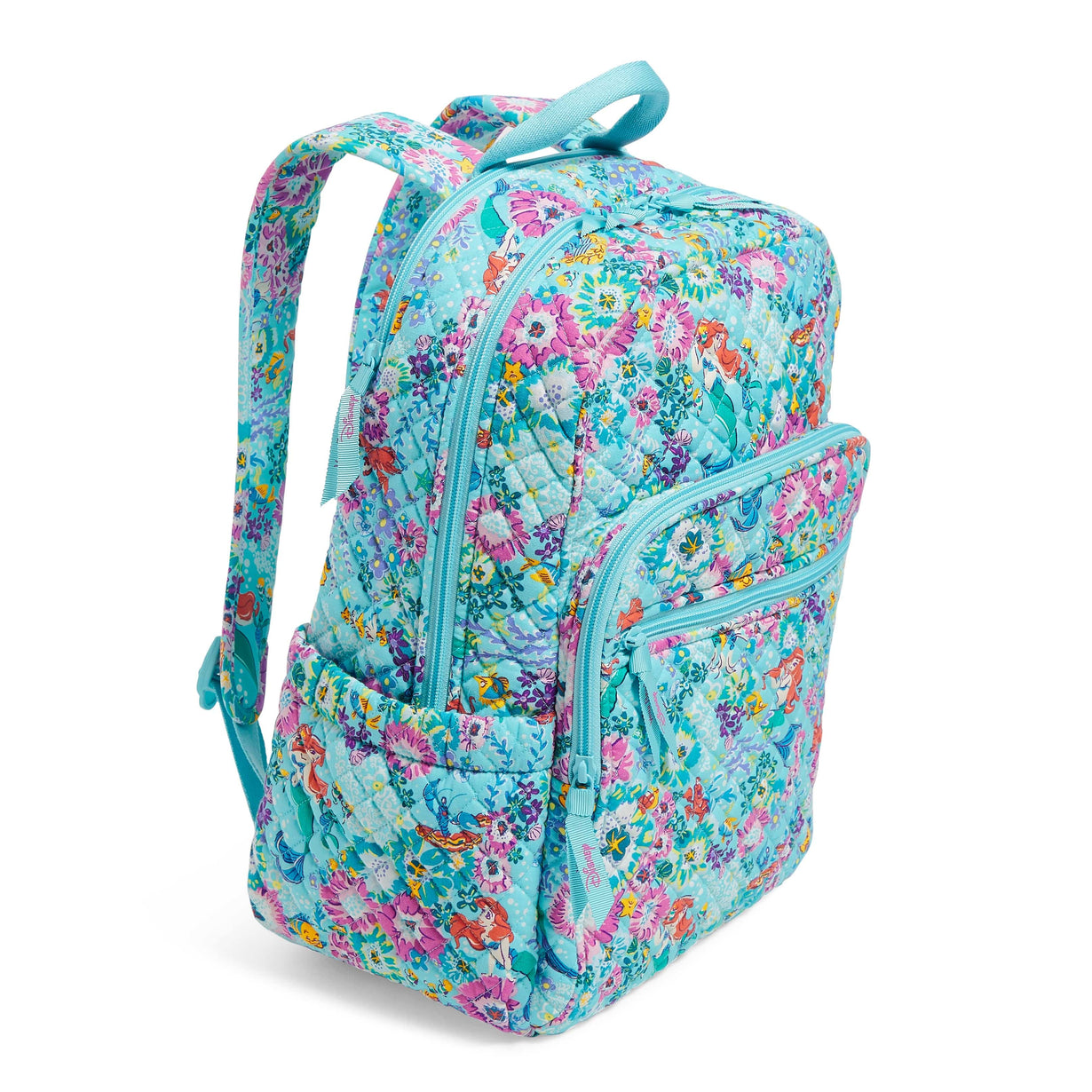 Purple Disney Campus Backpack Ariel Floral Vera Bradley