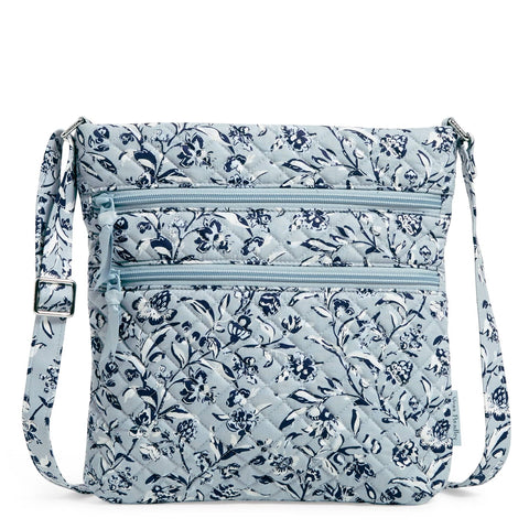 Vera Bradley Triple Zip Hipster Crossbody Bag in Recycled Cotton-Blue —  Rubies Home Furnishings