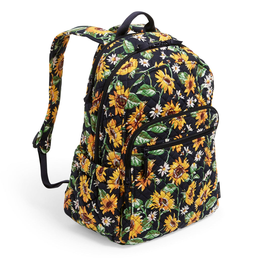 Yellow Campus Backpack Sunflowers Vera Bradley