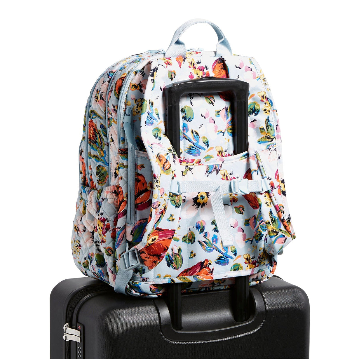 Blue XL Campus Backpack Sea Air Floral Vera Bradley