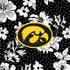 Collegiate Zip ID Lanyard-Black/White Rain Garden with University of Iowa Logo-Image 3-Vera Bradley
