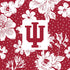 Collegiate Zip ID Lanyard-Cardinal/White Rain Garden with Indiana University Logo-Image 4-Vera Bradley