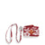 Collegiate Zip ID Lanyard-Cardinal/White Rain Garden with University of Oklahoma Logo-Image 1-Vera Bradley