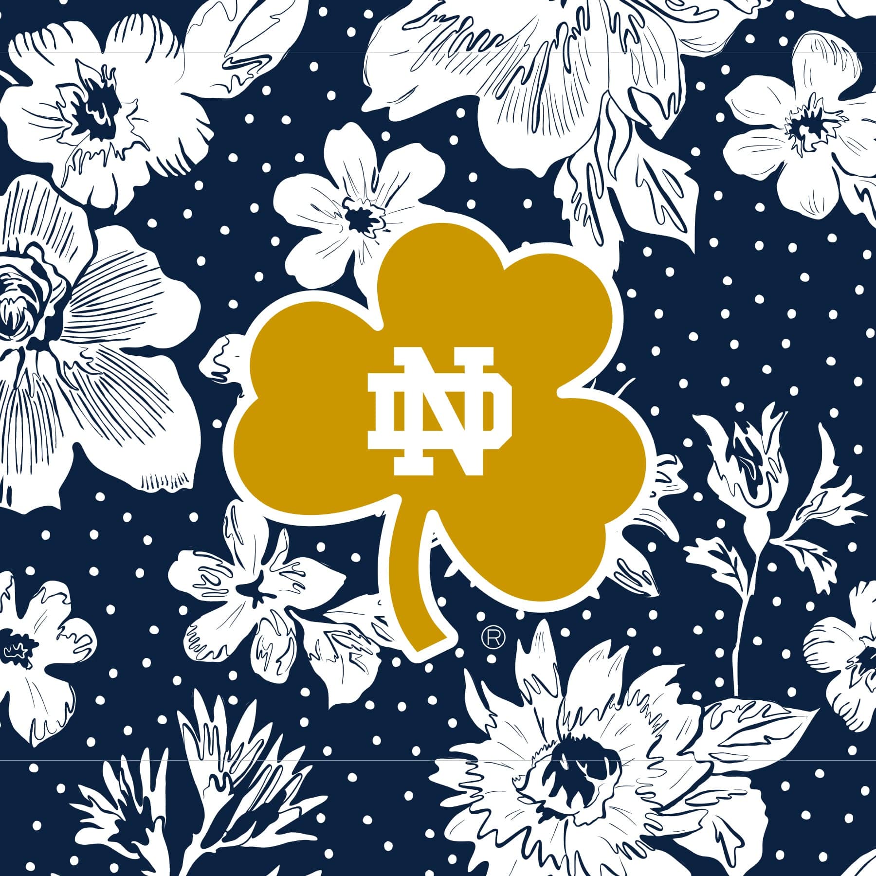 University of Notre Dame Collegiate Zip ID Lanyard | Vera Bradley