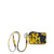 Collegiate Zip ID Lanyard-Navy/Gold Rain Garden with University of Michigan Logo-Image 2-Vera Bradley