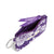 Collegiate Zip ID Lanyard-Purple/White Rain Garden with Louisiana State University Logo-Image 2-Vera Bradley