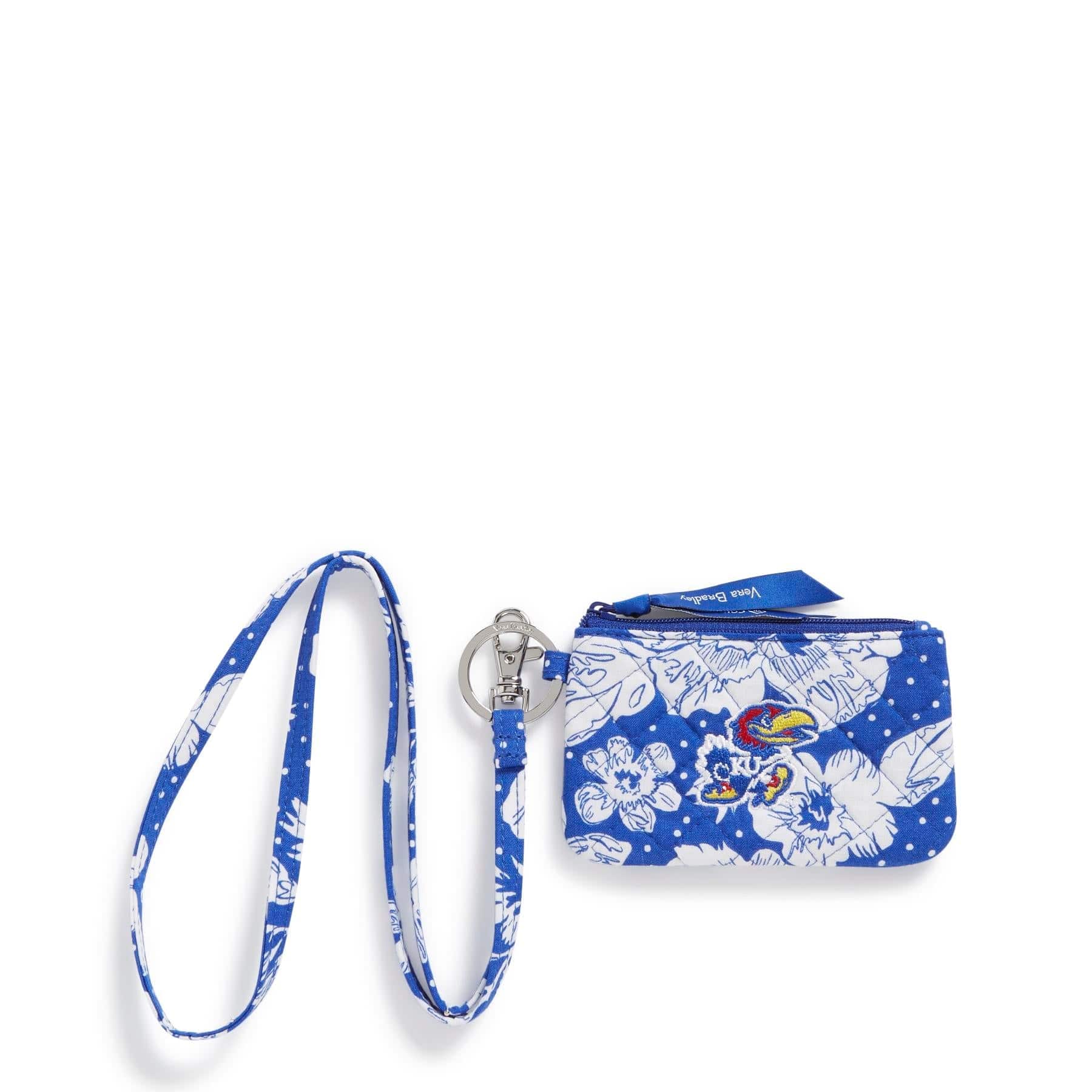 University of Kansas Collegiate Zip ID Lanyard | Vera Bradley University of Kansas Collegiate Zip ID Lanyard | Vera Bradley