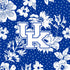 Collegiate Zip ID Lanyard-Royal/White Rain Garden with University of Kentucky Logo-Image 3-Vera Bradley