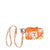 Collegiate Zip ID Lanyard-Orange/White Rain Garden with University of Tennessee Logo-Image 1-Vera Bradley