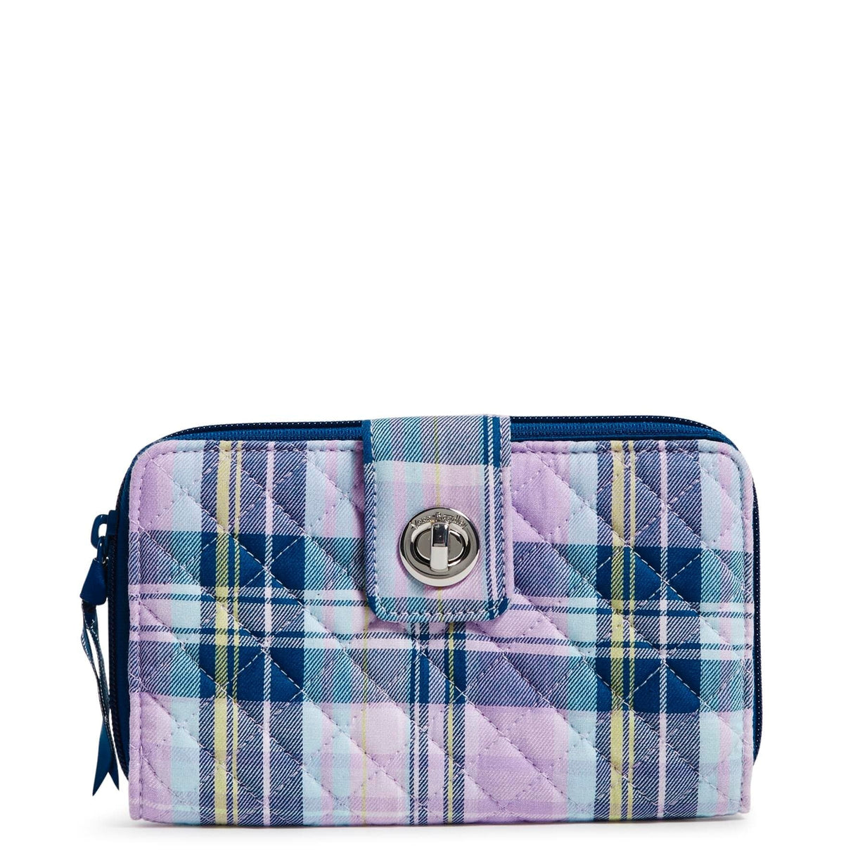 RFID Turnlock Wallet Amethyst Plaid Vera Bradley