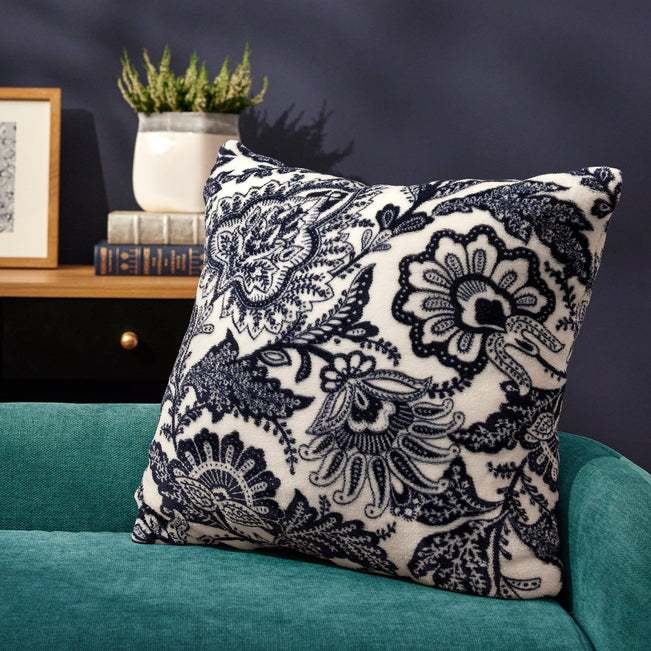 Decorative Throw Pillow-Java Navy & White-Image 1-Vera Bradley