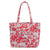 Collegiate Vera Tote Bag-Gray/Red Rain Garden with The Ohio State University Logo-Image 1-Vera Bradley