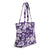 Collegiate Vera Tote Bag-Purple/White Rain Garden with Louisiana State University Logo-Image 2-Vera Bradley