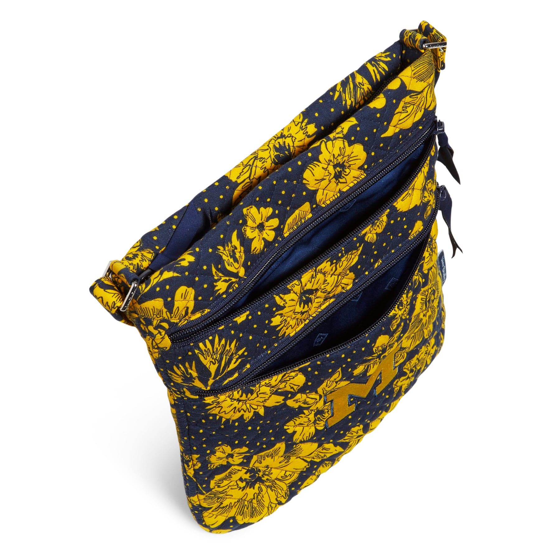 University of Michigan Collegiate Triple Zip Hipster Crossbody Bag