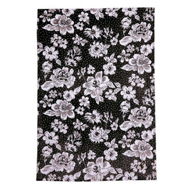 Collegiate Plush XL Throw Blanket-Black/White Rain Garden with Purdue University Logo-Image 2-Vera Bradley