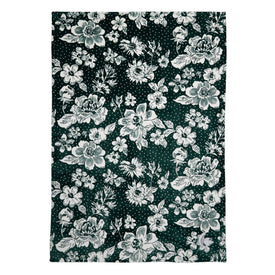 Collegiate Plush XL Throw Blanket-Dark Green/White Rain Garden with Michigan State University Logo-Image 2-Vera Bradley