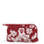 Collegiate RFID Front Zip Wristlet-Cardinal/White Rain Garden with Indiana University Logo-Image 1-Vera Bradley