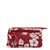 Collegiate RFID Front Zip Wristlet-Cardinal/White Rain Garden with Indiana University Logo-Image 2-Vera Bradley