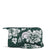 Collegiate RFID Front Zip Wristlet-Dark Green/White Rain Garden with Michigan State University Logo-Image 1-Vera Bradley