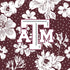 Collegiate RFID Front Zip Wristlet-Maroon/White Rain Garden with Texas A & M University Logo-Image 3-Vera Bradley