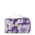 Collegiate RFID Front Zip Wristlet-Purple/White Rain Garden with Louisiana State University Logo-Image 1-Vera Bradley
