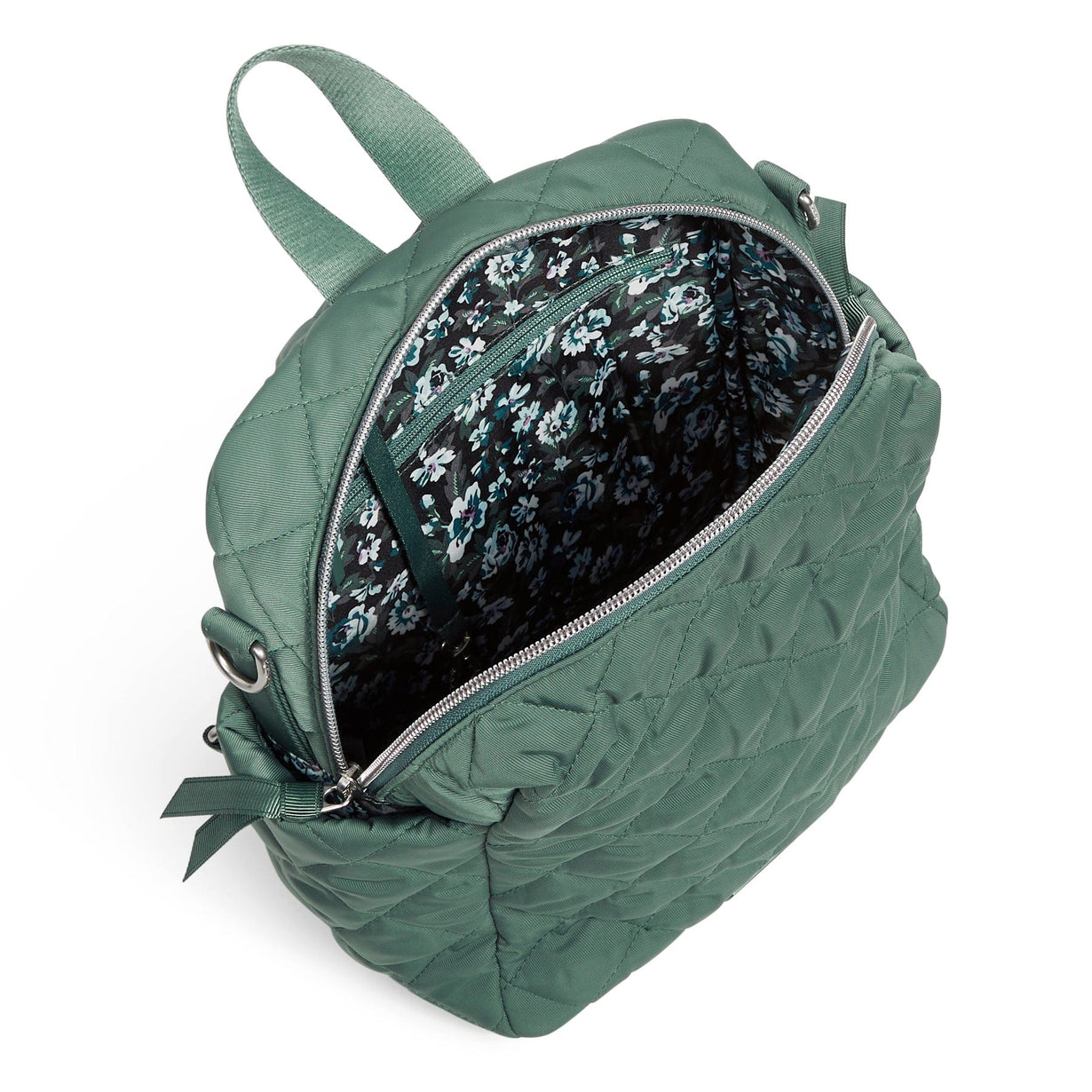 Green Convertible Small Backpack - Olive Leaf | Vera Bradley