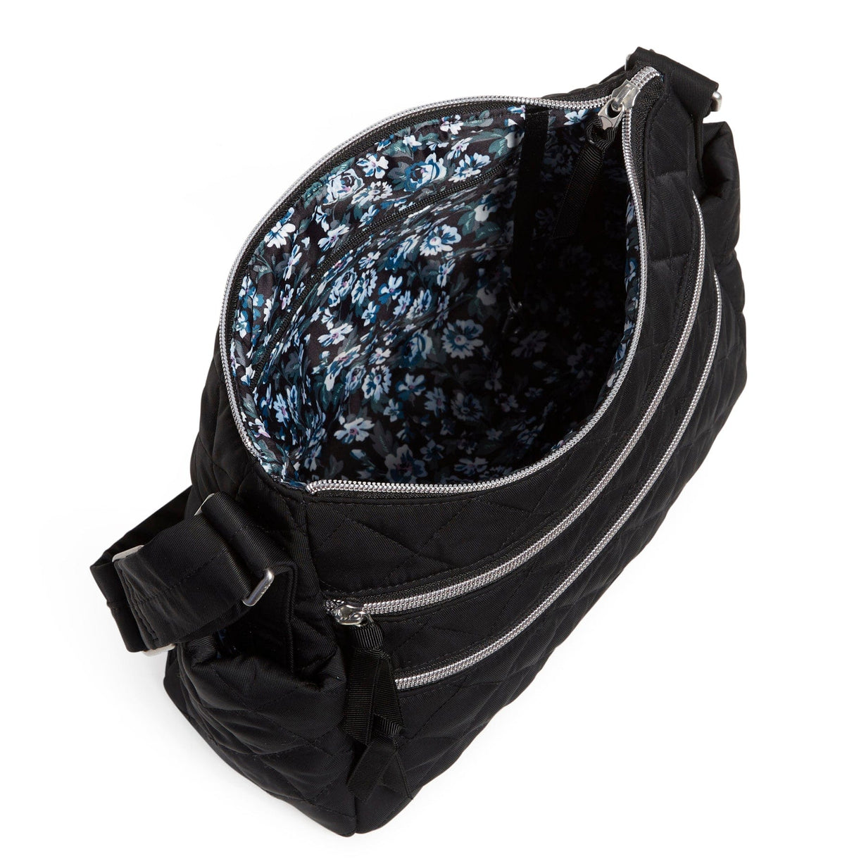 Black Triple Zip Shoulder Bag | Vera Bradley