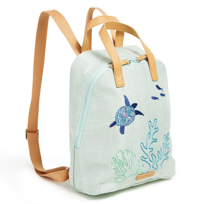 Blue Straw Mini Totepack Turtle Dream Vera Bradley