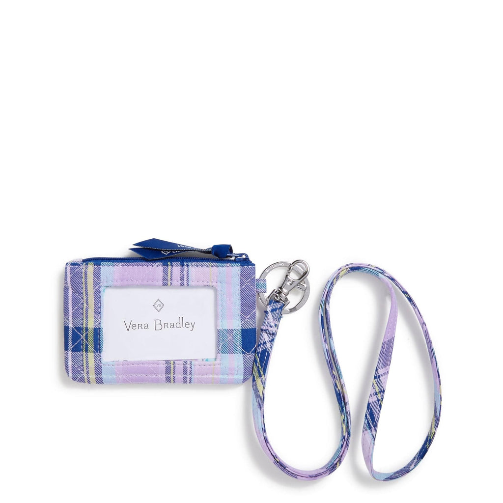 Zip ID Lanyard - Amethyst Plaid | Vera Bradley