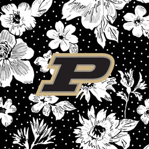 Tervis 24oz Wide Mouth Bottle-Black/White Rain Garden with Purdue University-Image 2-Vera Bradley