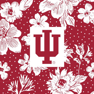 Tervis 24oz Wide Mouth Bottle-Cardinal/White Rain Garden with Indiana University-Image 2-Vera Bradley