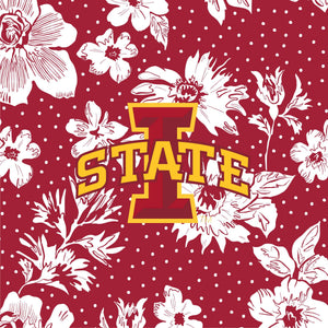 Tervis 24oz Wide Mouth Bottle-Cardinal/White Rain Garden with Iowa State University-Image 2-Vera Bradley