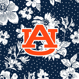 Tervis 24oz Wide Mouth Bottle-Navy/White Rain Garden with Auburn University-Image 2-Vera Bradley