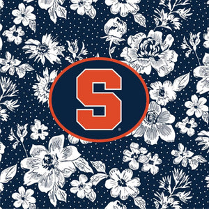 Tervis 24oz Wide Mouth Bottle-Navy/Orange Rain Garden with Syracuse University-Image 2-Vera Bradley
