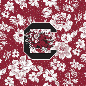 Tervis 24oz Wide Mouth Bottle-Cardinal/White Rain Garden with University of South Carolina-Image 2-Vera Bradley